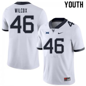 Youth West Virginia Mountaineers NCAA #47 Avery Wilcox White Authentic Nike Stitched College Football Jersey IO15Z28CJ